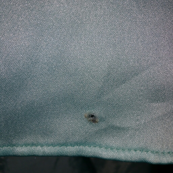 After Five vintage pale blue strapless poly matte satin evening gown - Picture 8 of 9